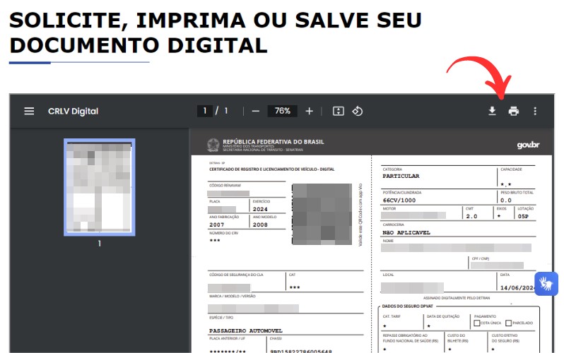 Como baixar e imprimir Licenciamento Digital computador