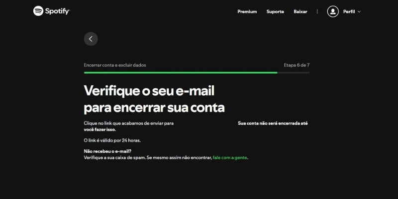 Como deletar conta Spotify no PC