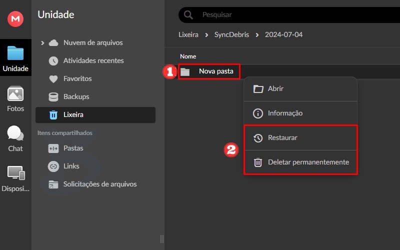 Como sincronizar arquivos PC na nuvem MEGAsync